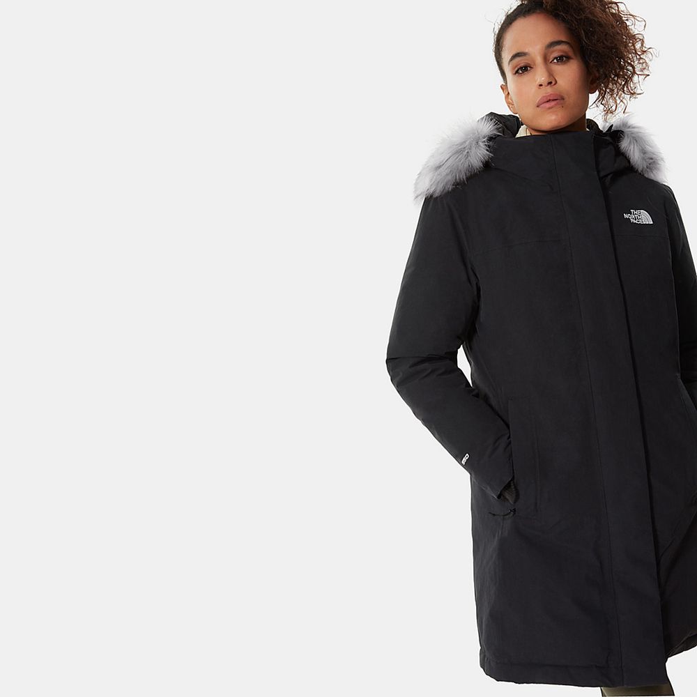 The North Face Waterproof Jackets Womens Australia - The North Face Arctic Parka Black Dryvent (NXF-